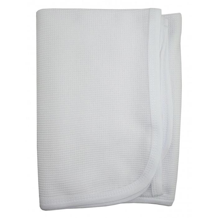 White Cotton Thermal Receiving Blanket