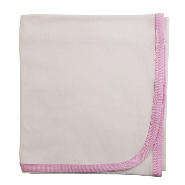 Two Color Interlock Pink Receiving Blanket