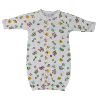 Girls Butterfly Print Infant Gown
