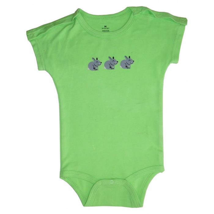 Green One Piece with Shoulder Snaps
