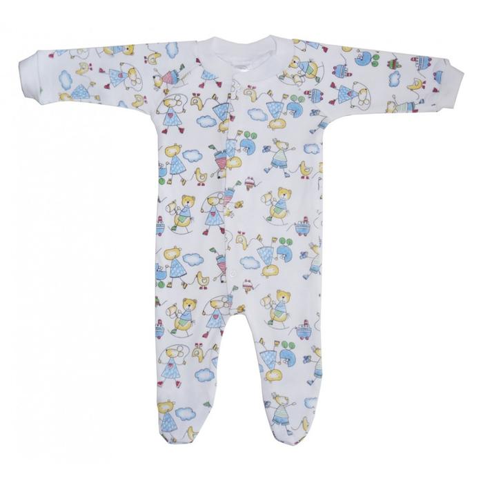 Interlock Print Closed-Toe Sleep & Play