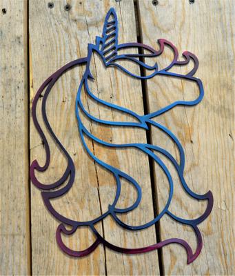 Custom Candy Painted Unicorn Wall Art