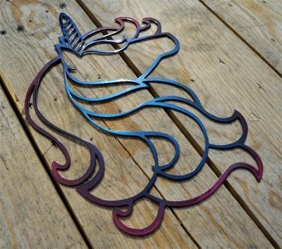 Custom Candy Painted Unicorn Wall Art
