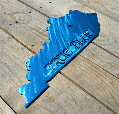 Custom Painted Kentucky True Blue Wall Art