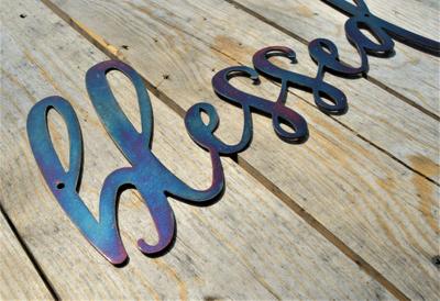 Galaxy Patina Blessed Farmhouse Wall Art