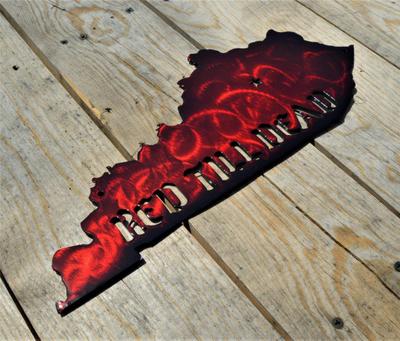 Custom Painted Kentucky Red Till Dead Wall Art