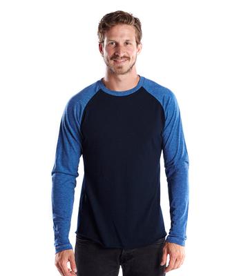 MEN'S TRI-BLEND LONG SLEEVE RAGLAN - OVERDYED