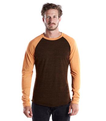 MEN'S TRI-BLEND LONG SLEEVE RAGLAN - OVERDYED