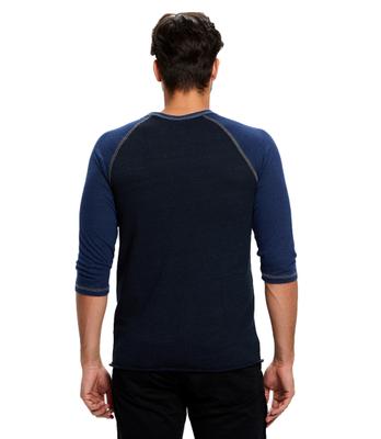 UNISEX 3/4 SLEEVE HENLEY - OVERDYED