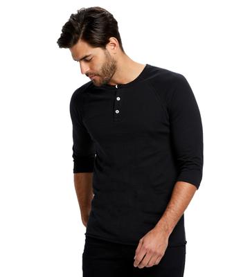 UNISEX 3/4 SLEEVE RAGLAN HENLEY