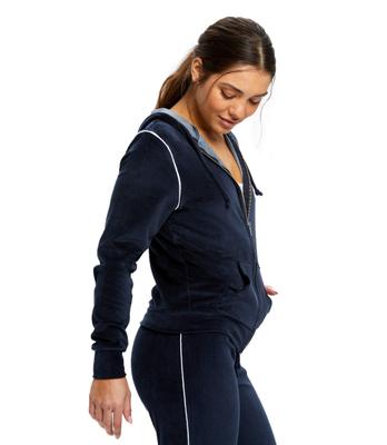 WOMEN'S PLUSH VELOUR ZIP HOODY