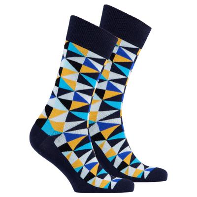 Men's Navy Triangle Socks