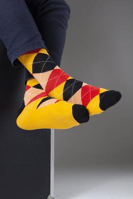 Men's Spicy Orange Argyle Socks