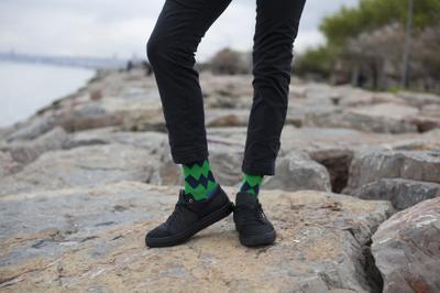 Men's Emerald Zig Zag Socks