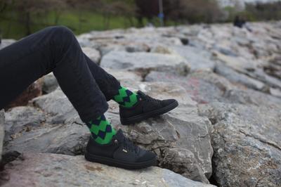 Men's Emerald Zig Zag Socks