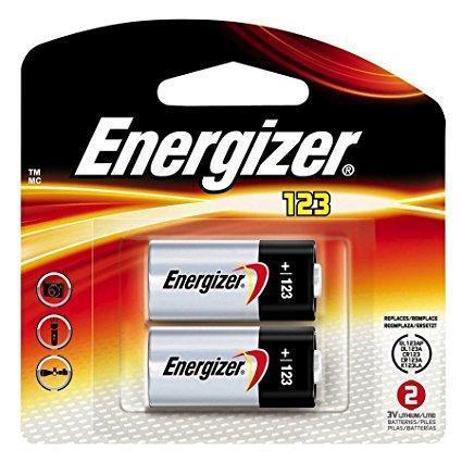 Energizer CR123A CR 123A 123 3V Lithium Battery FRESH (2-Pack)