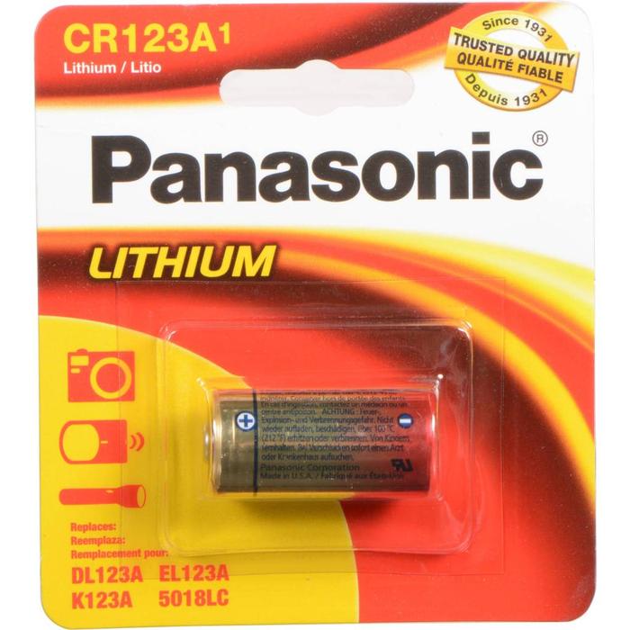 Panasonic CR123 Lithium Battery 3V (12 Cards of 1)