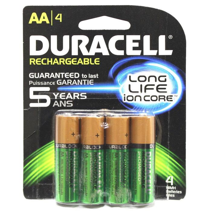 Duracell AA4 Rechargeable Battery 2500mAh NiMH 1.2V
