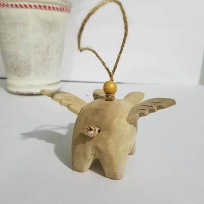 Christmas Ornament Angel Pig
