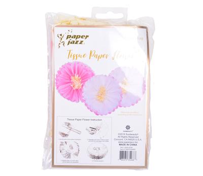 White Pink Dual Color Pompom Flower