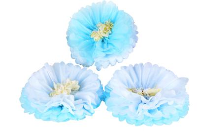 Blue white Dual Color Paper Flower