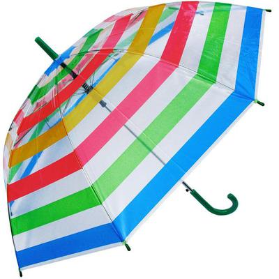 WHOLESALE CLEAR COLOR STRIPES UMBRELLA