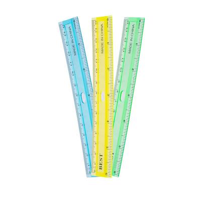 6 Inch Translucent Wholesale Rulers in 3 Assorted Colors - Case of 240 Bulk School Supplies