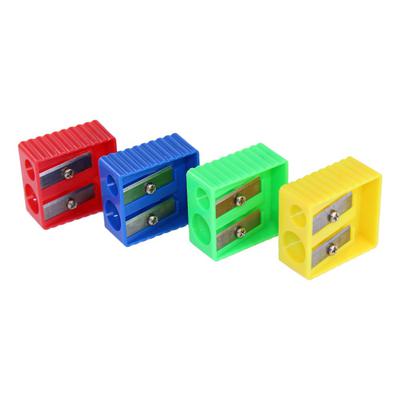 Kids 2 Hole Pencil Sharpener in 4 Assorted Colors - Wholesale School Supplies Bulk Case of 240 - 826-2-ASST-240