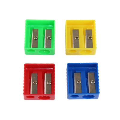 Kids 2 Hole Pencil Sharpener in 4 Assorted Colors - Wholesale School Supplies Bulk Case of 240 - 826-2-ASST-240