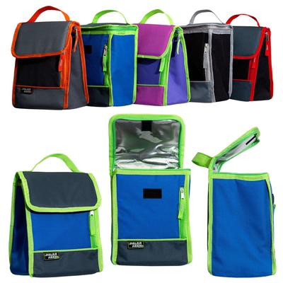 Wholesale 10" Convertible Flap Top Cooler in 5 Assorted Colors - Bulk Case of 24 Lunch Boxes - C4381-24