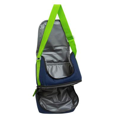 10" Bulk School Supplies Dual Compartment Cooler in 5 Assorted Colors - Wholesale Case of 24 Lunch Boxes - C5577-24