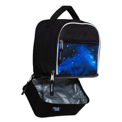 11" Wholesale Insulated Lunch Cooler with Multiple Compartments in 4 Assorted Colors - Bulk Case of 24 Lunch Boxes - CP5583-24