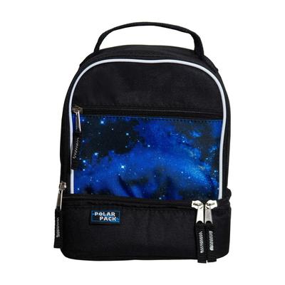 11" Wholesale Insulated Lunch Cooler with Multiple Compartments in 4 Assorted Colors - Bulk Case of 24 Lunch Boxes - CP5583-24