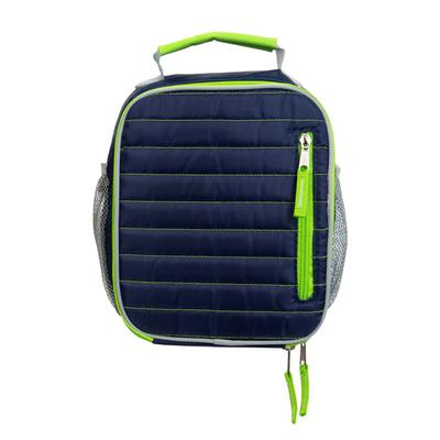 10" Bulk Insulated Vertical Quilted Lunch Cooler in 5 Assorted Colors - Wholesale Case of 24 Lunch Boxes - C5574-24