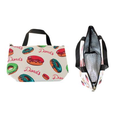 Wholesale Insulated Lunch Tote in Donut Print - Case of 24 - 9802-DONUT-24