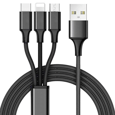 Boxed 10 ft. 3-in-1 USB Multi Charging Cable