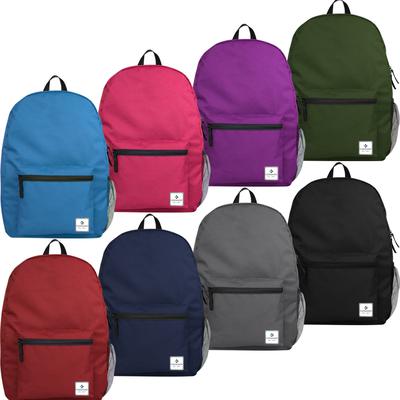 Forward 19" Classic School Backpack with Side Mesh Pocket - 8 Colors