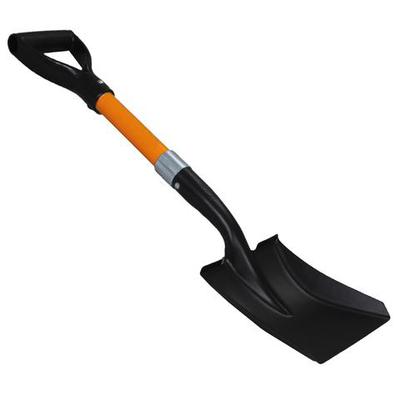 Ashman Drain Spade - 48 Inches Long Handle Spade with D Handle Grip - Fiber Glass Handle with a Thick Metal 16 Inch Blade - Multipurpose Premium Quality Orange Shovel with strong build & construction