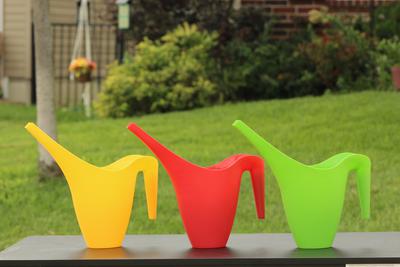 Ashman Set of 3 Watering Can, Indoor and Outdoor Use, Red, Green, Yellow, 2 Liter CapacityPREMIUM