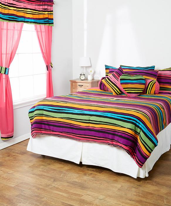 Kaleidoscope Multi Colored Themed Mini Bed Set, Available in 2 Sizes