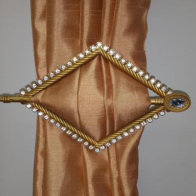 HOLDBACK CLIP SET FOR CURTAINS & DRAPES Design #7 In 3 Colors