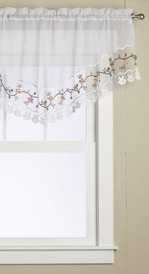 Rose Garden Embroidered Macrame Organza M-Valances ^8