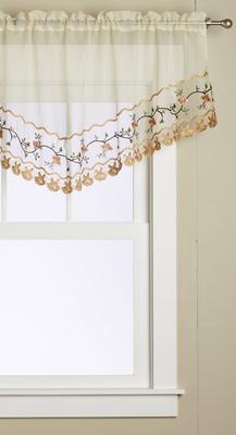 Rose Garden Embroidered Macrame Organza M-Valances ^8