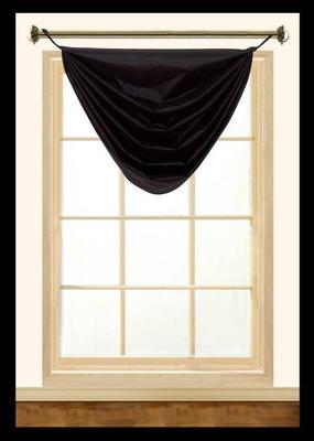 Elaine Faux Silk Grommeted Waterfall Valance with No Fringes 36"W x 37"L