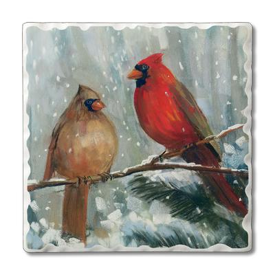 Winter Birds-4 Pk Coasters Single Image