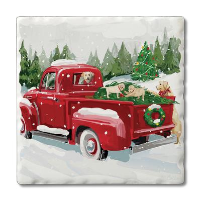 Winter Truck-4 Pk Coasters Single Image