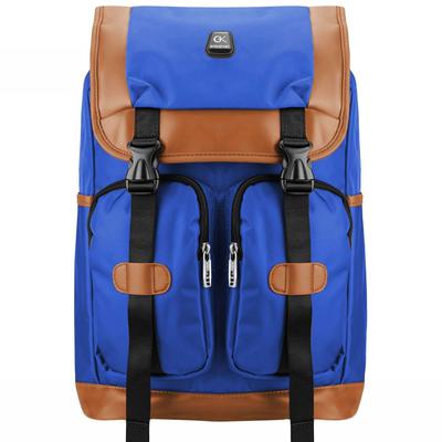 Fashion Backpack B2035 Royal.Blue/Tan