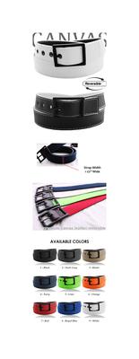 Reversible PU And Canvas Belt WB2188
