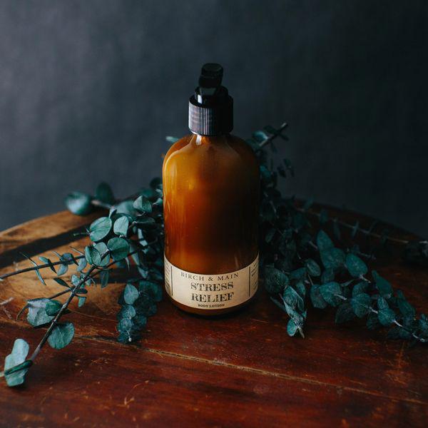 Birch & Main - Vegan Stress Relief Body Lotion Glass Bottle