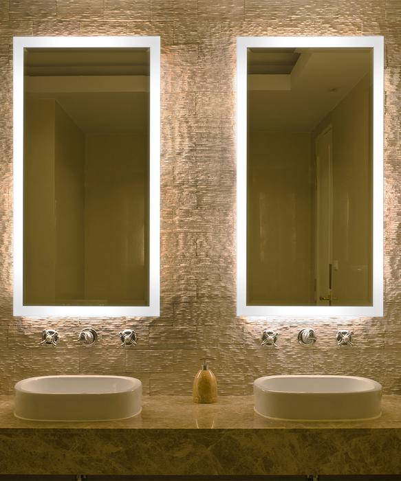 Facet Bevel Collection LED Lighted Mirror